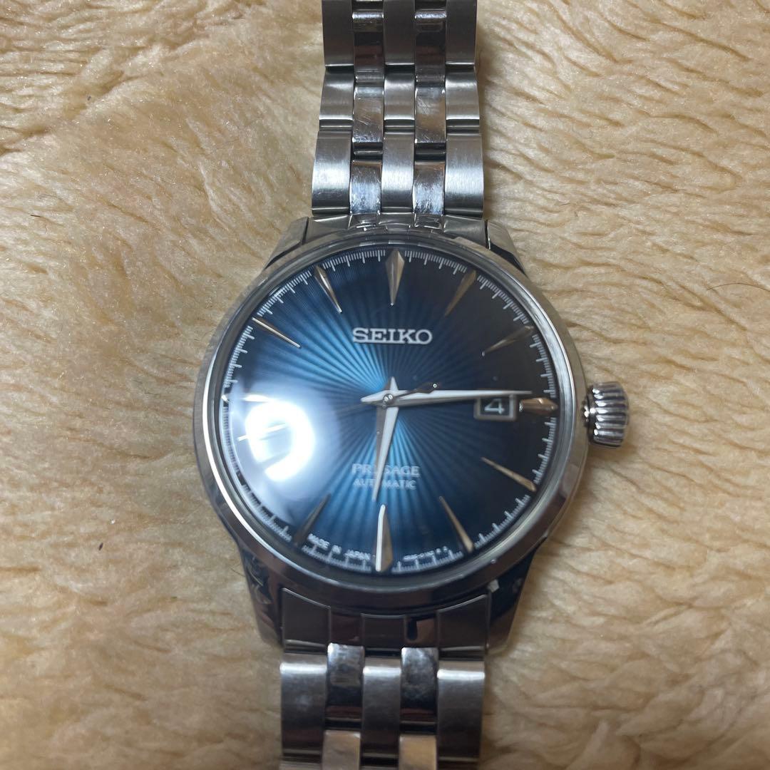 SEIKO 自動巻き 腕時計 青