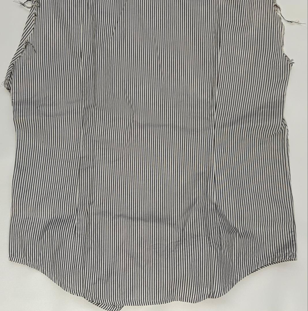 難あり 48 raf simons 2003SS ストライプ ノースリーブシャツ