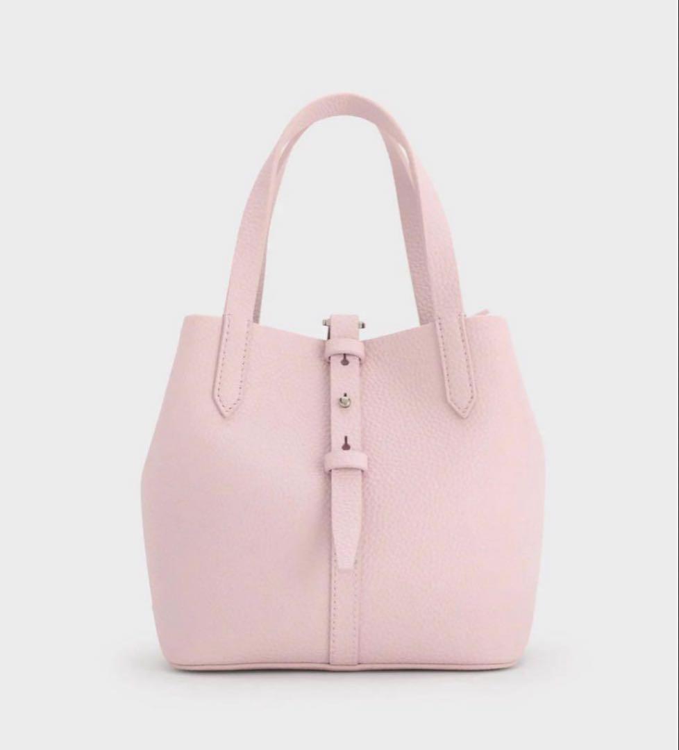 Beryl ベリル リサイクルレザーバケツバッグ - コットンキャンディーピンク