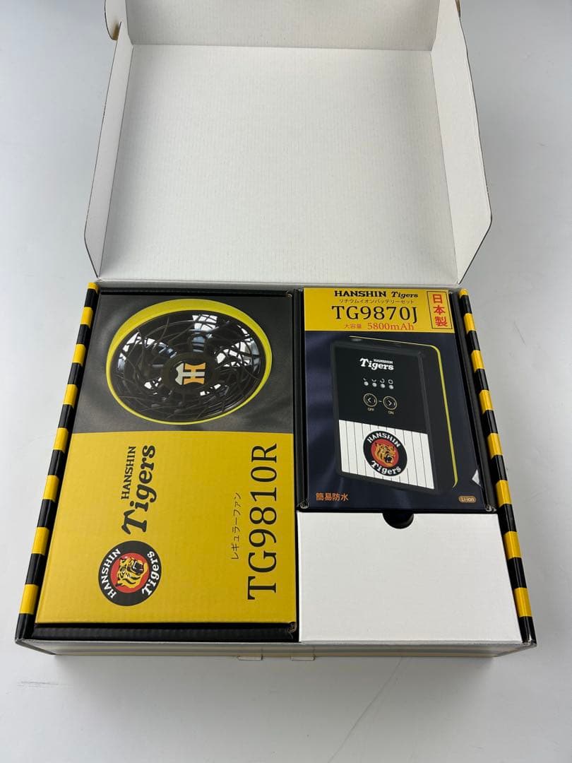 阪神タイガース　ファン＆バッテリー　空調風神服付き（LLサイズ）