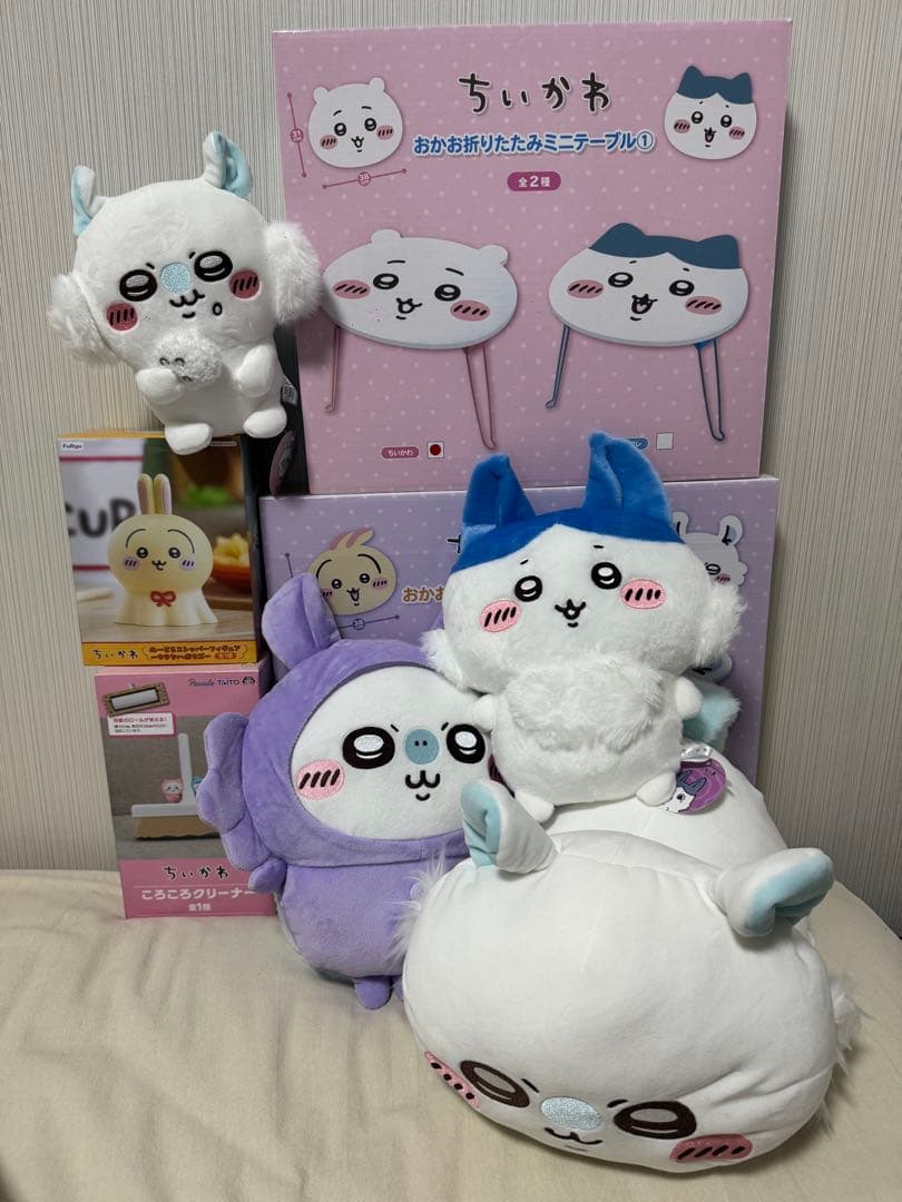 【バラ売り可】ちいかわ ぬいぐるみ、テーブル、ヌードルストッパー、ころころセット