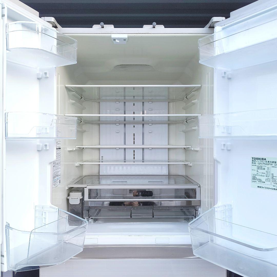 運搬取付無料！ラピスアイボリー　純正TOSHIBA6ドア冷蔵庫！完動品・超美品！