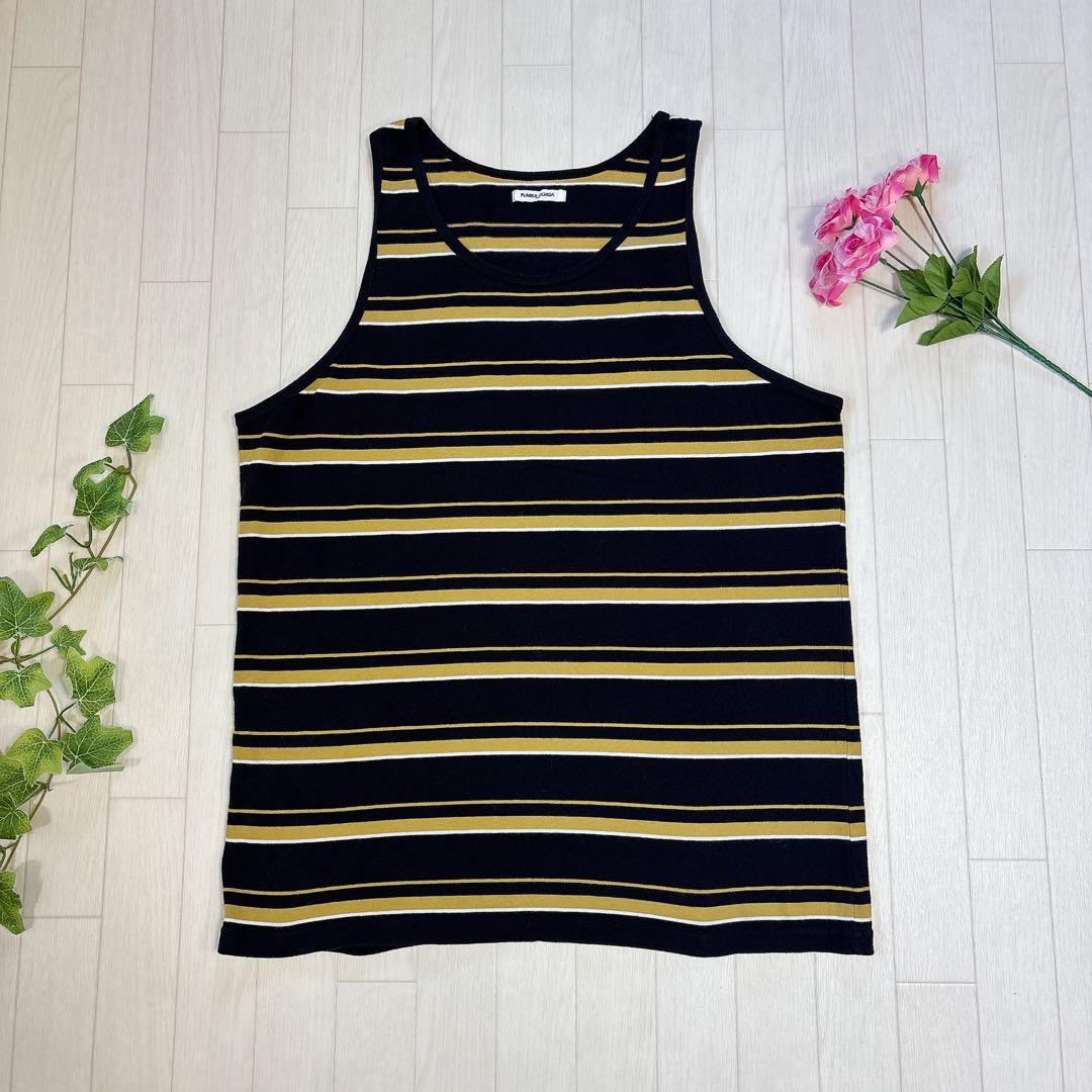 美品 フミカウチダ ボーダー オーバーサイズ タンクトップ Lサイズ