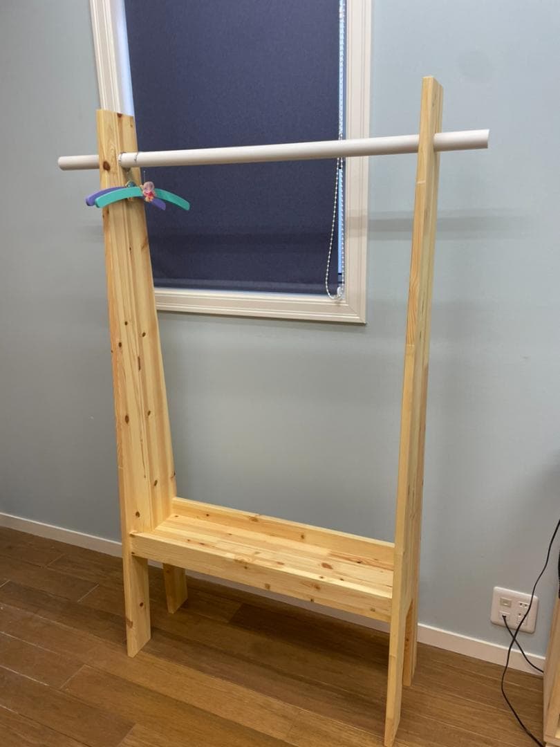 試作品*ハンガーラック*天然木*家具*棚*美品