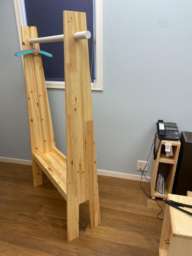 試作品*ハンガーラック*天然木*家具*棚*美品