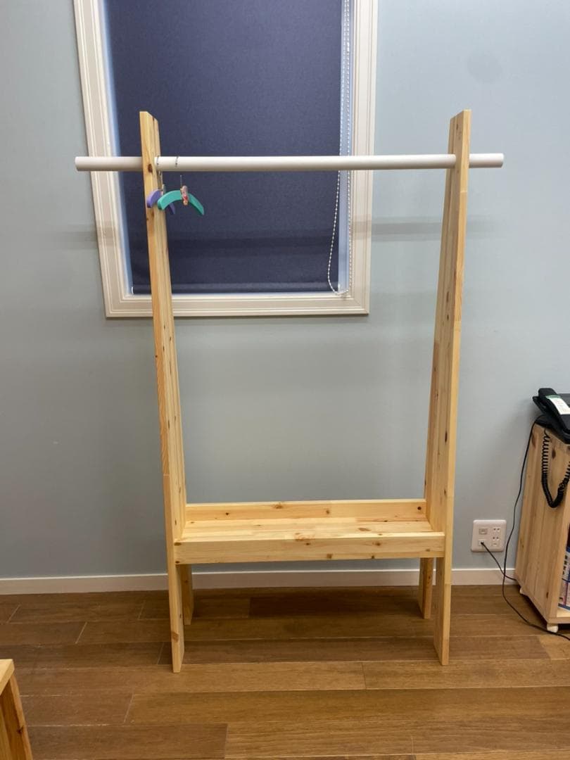 試作品*ハンガーラック*天然木*家具*棚*美品