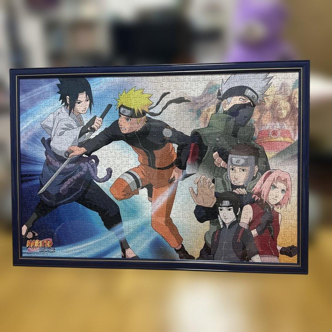 NARUTO 激突ナルト対サスケパズル 1000ピース【完成品額縁付き】