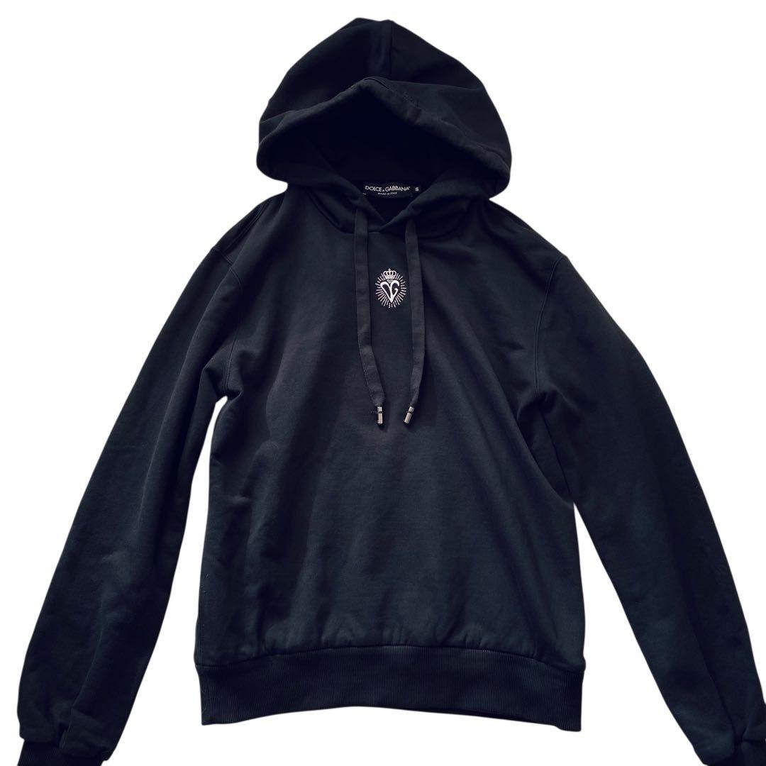 DOLCE&GABBANA【美品】ミニロゴ スウェットパーカー ブラック M