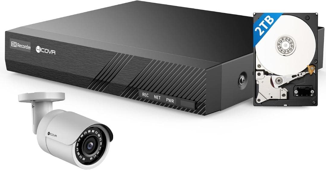 ネットワークビデオレコーダー防犯カメラシステム（2TB HDD内蔵)