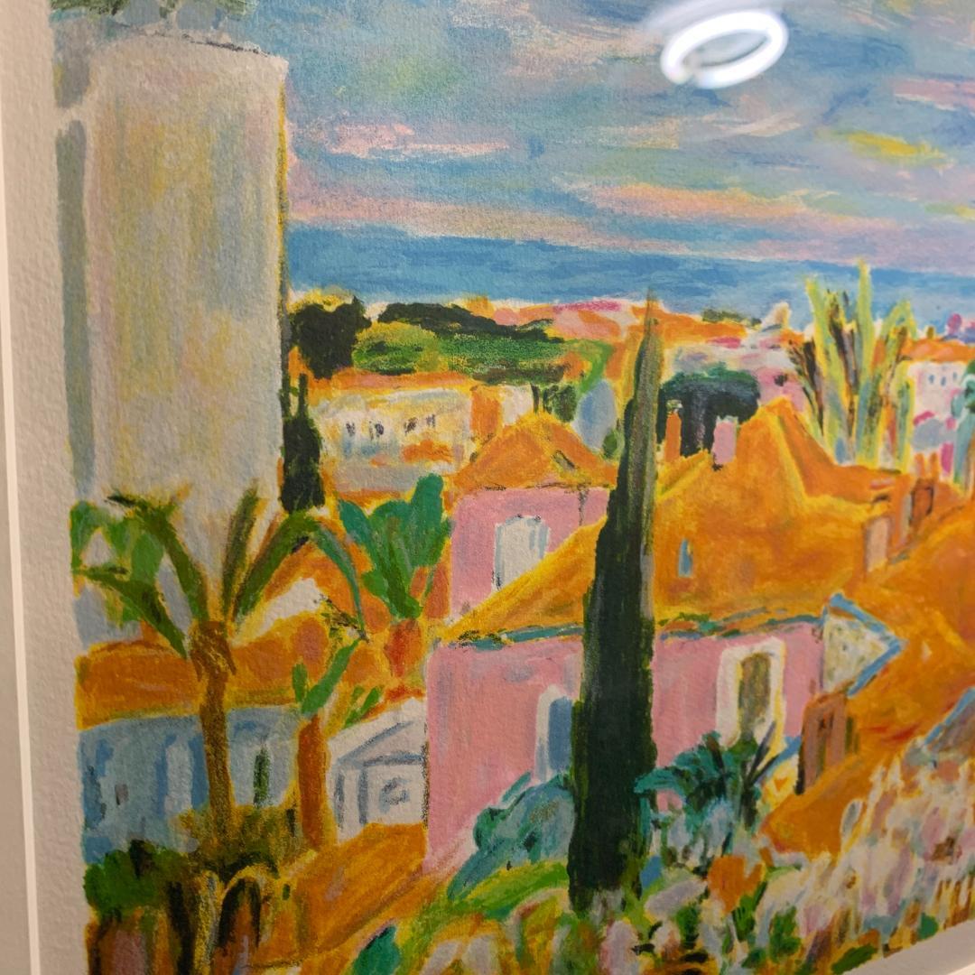 神下雄吉【ル・カネの風景】シルクスクリーン 直筆サイン　リトグラフ