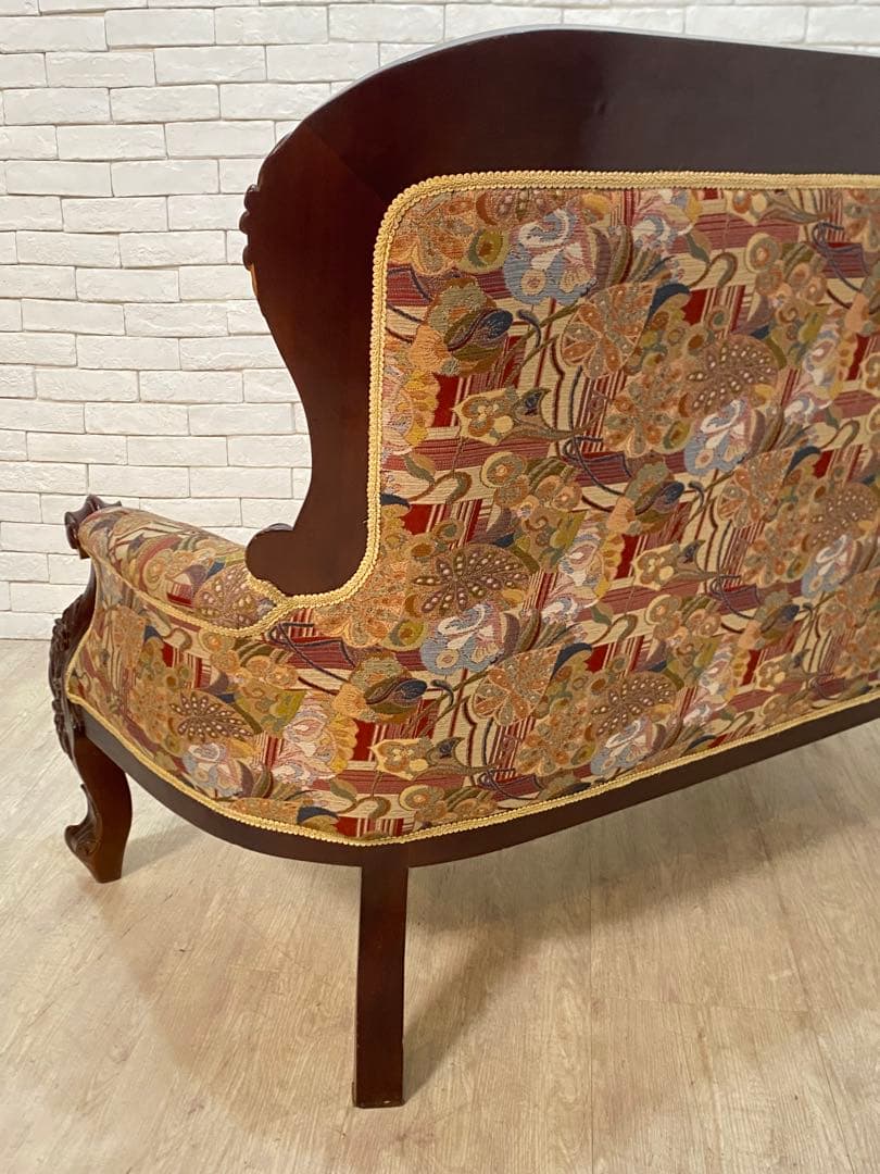 【東京都内23区配送無料】アンティーク　ファブリック　ソファー　スタジオ　撮影