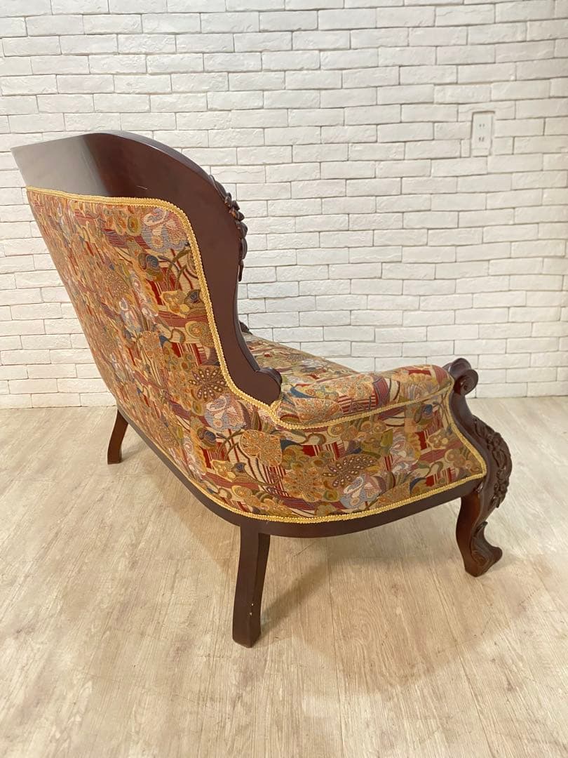 【東京都内23区配送無料】アンティーク　ファブリック　ソファー　スタジオ　撮影