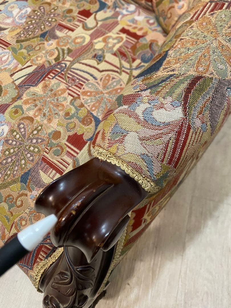 【東京都内23区配送無料】アンティーク　ファブリック　ソファー　スタジオ　撮影