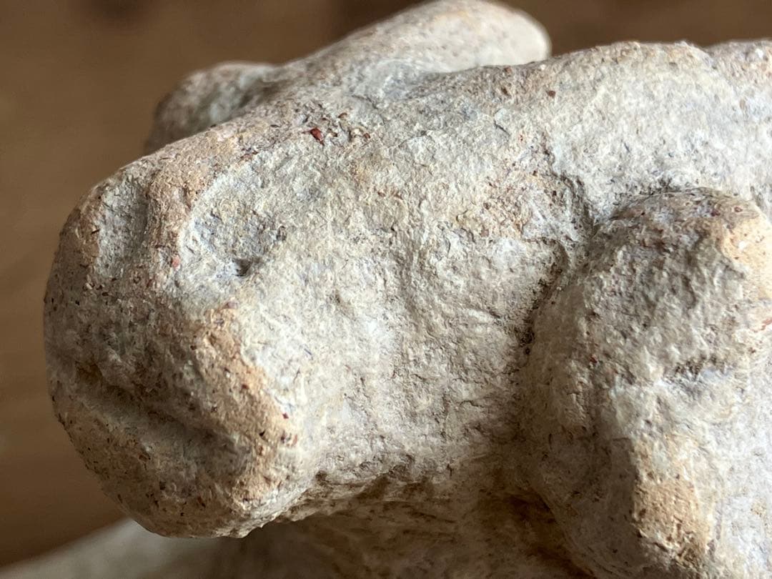 【美しい、、古代中国の羊像 新石器時代後期頃 前3000～2000年】骨董発掘