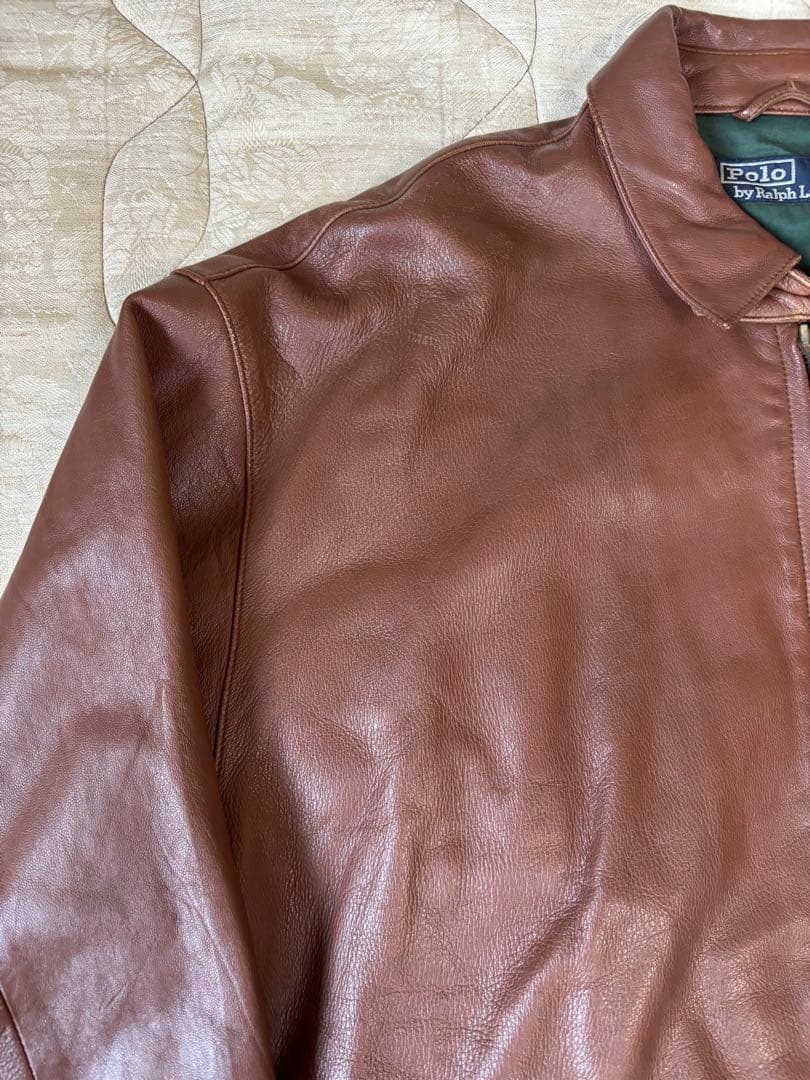 ラルフローレン　レザージャケット　スイングトップ　ポニーなし　90s A2