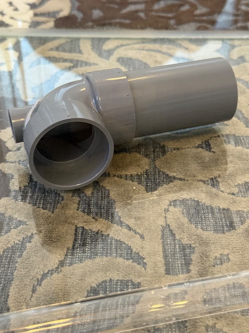 60.45.45オーバーフロー水槽 透明ガラス パイプ付き