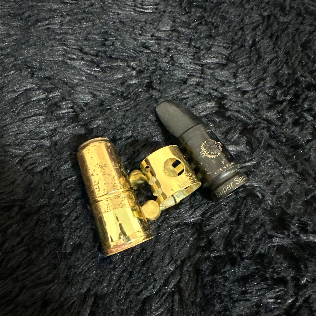 Selmer F ソプラノサックス マウスピース 管楽器 リガチャー カバー付き