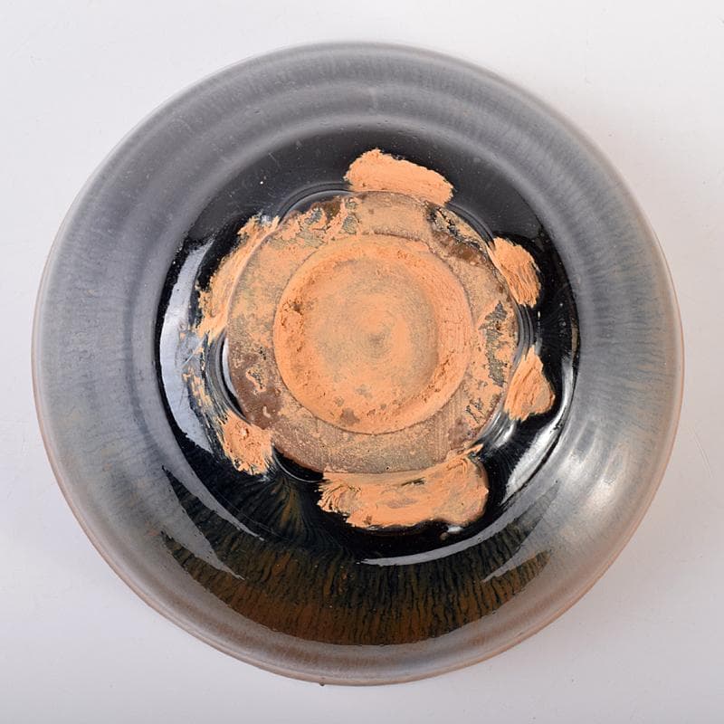 中国　南宋　建窯　兎毫盞　禾目天目茶碗　M　R7566