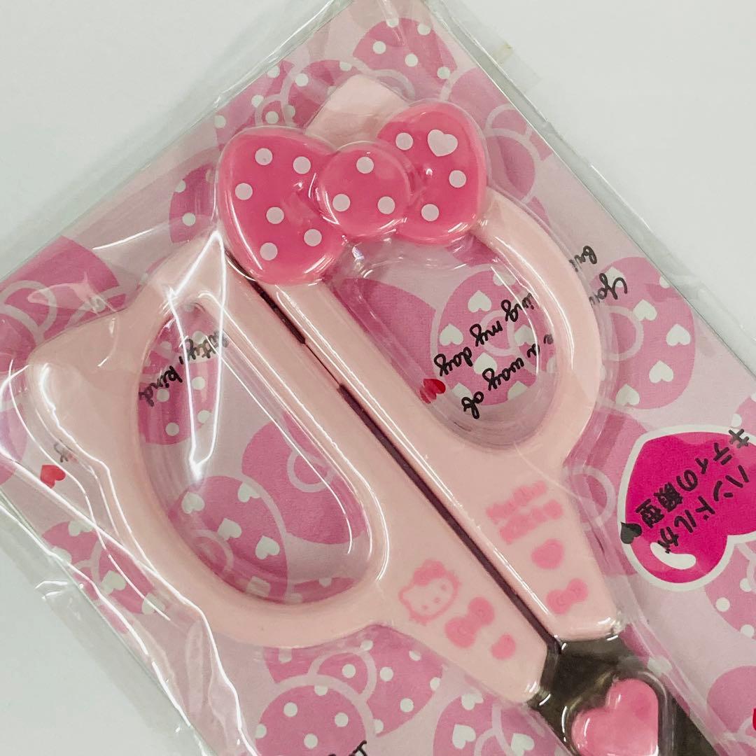 新品未使用　2013年製　キッチンばさみ　ハローキティ　水玉リボン　レア