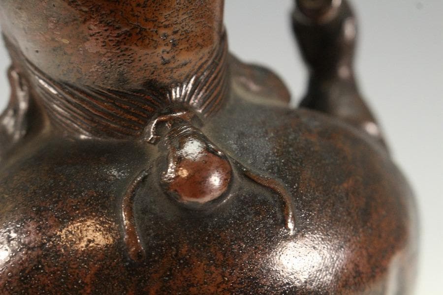 古備前 寿老 置物 美品(K-A907)