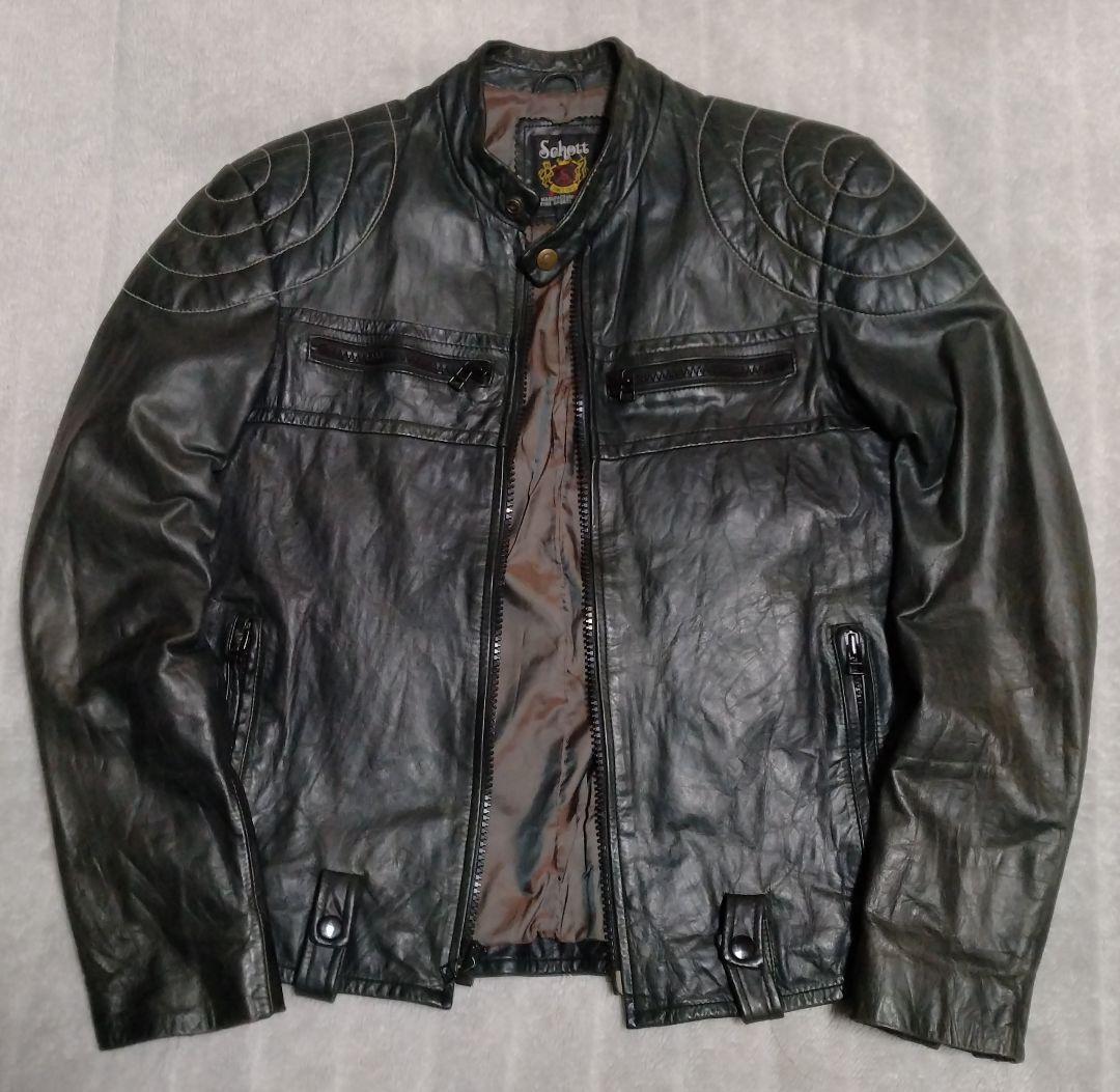 【馬革】schott classic パデッド シングルライダース（S）