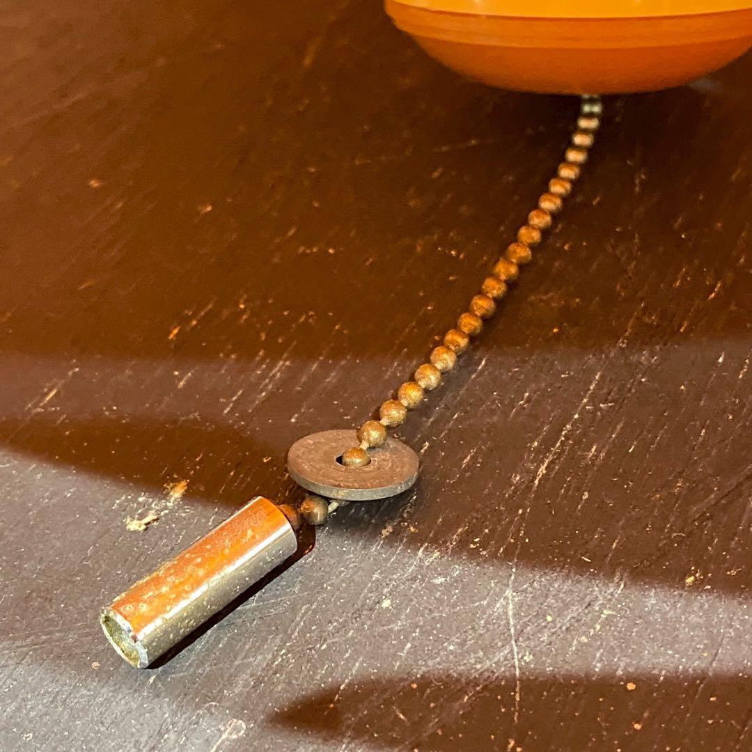 ペンダントライト レトロポップ オレンジ 昭和レトロ 当時物インテリア 天井照明