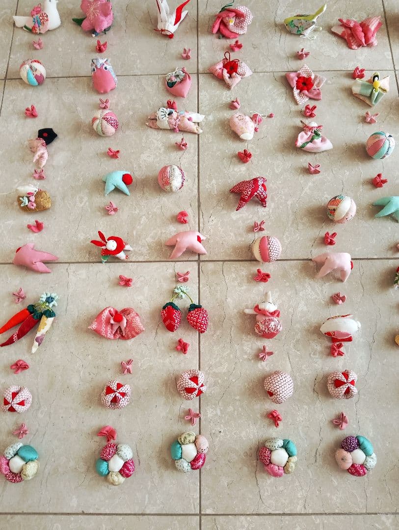 豪華　吊るし飾り　吊るし雛　下げもん7本 ちりめん細工　ハンドメイド　ひな祭り