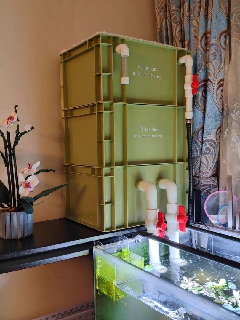 25W水中ポンプ付き　水槽用万能ろ過フィルター 外部式上部濾過装置器アクアリウム