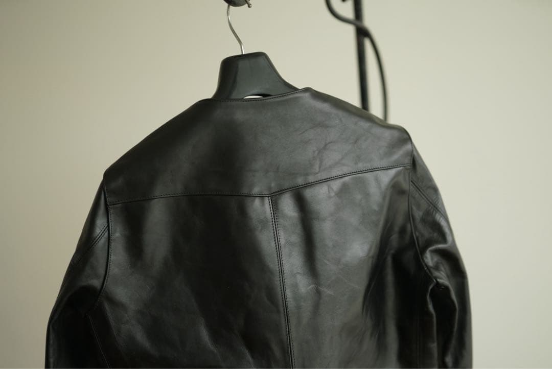 FINE CREEK＆Co. ノーカラー レザー ジャケット Bud 40