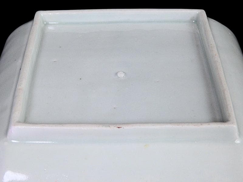 古伊万里　染錦　牡丹の図　角皿　５枚　131AS-CWz