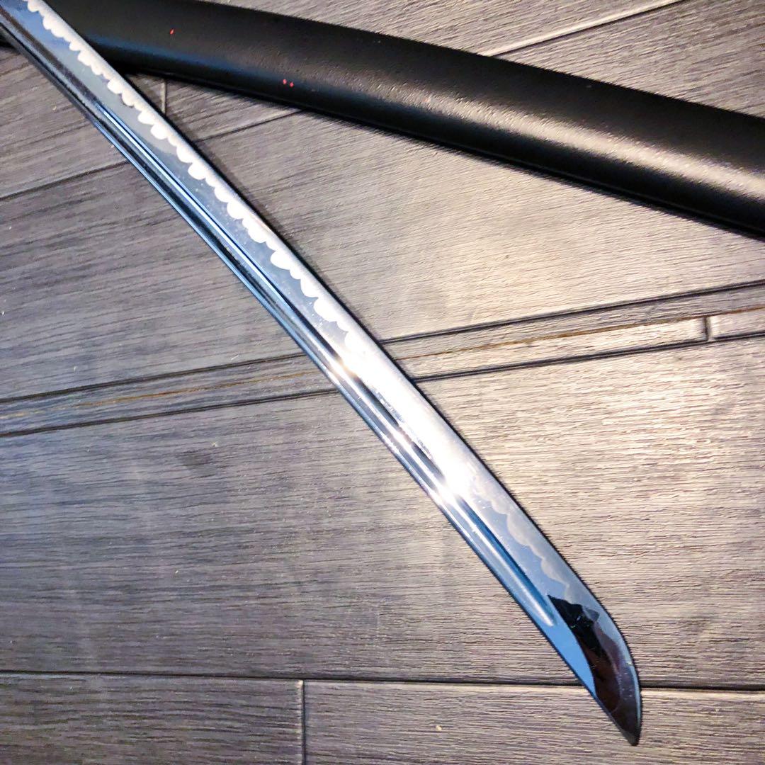 高級模造刀　居合刀　樋入り刀身　緑拵え　太刀　本格模造刀