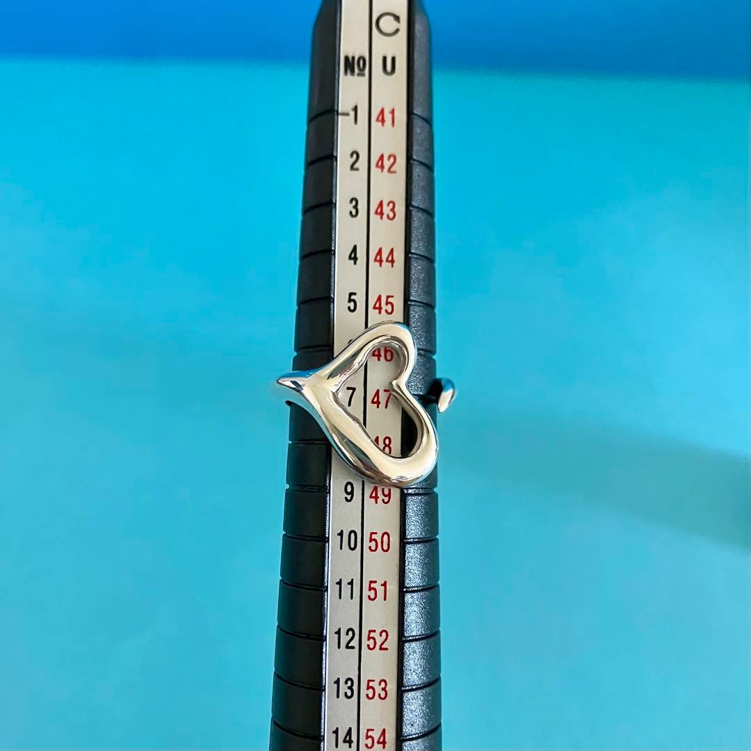 美品 ティファニー エルサペレッティ オープンハート リング 約7号 SV925