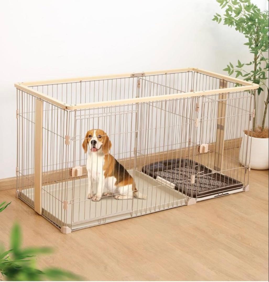 犬用ケージ　屋根付き　146cm x 73cm x 70cm