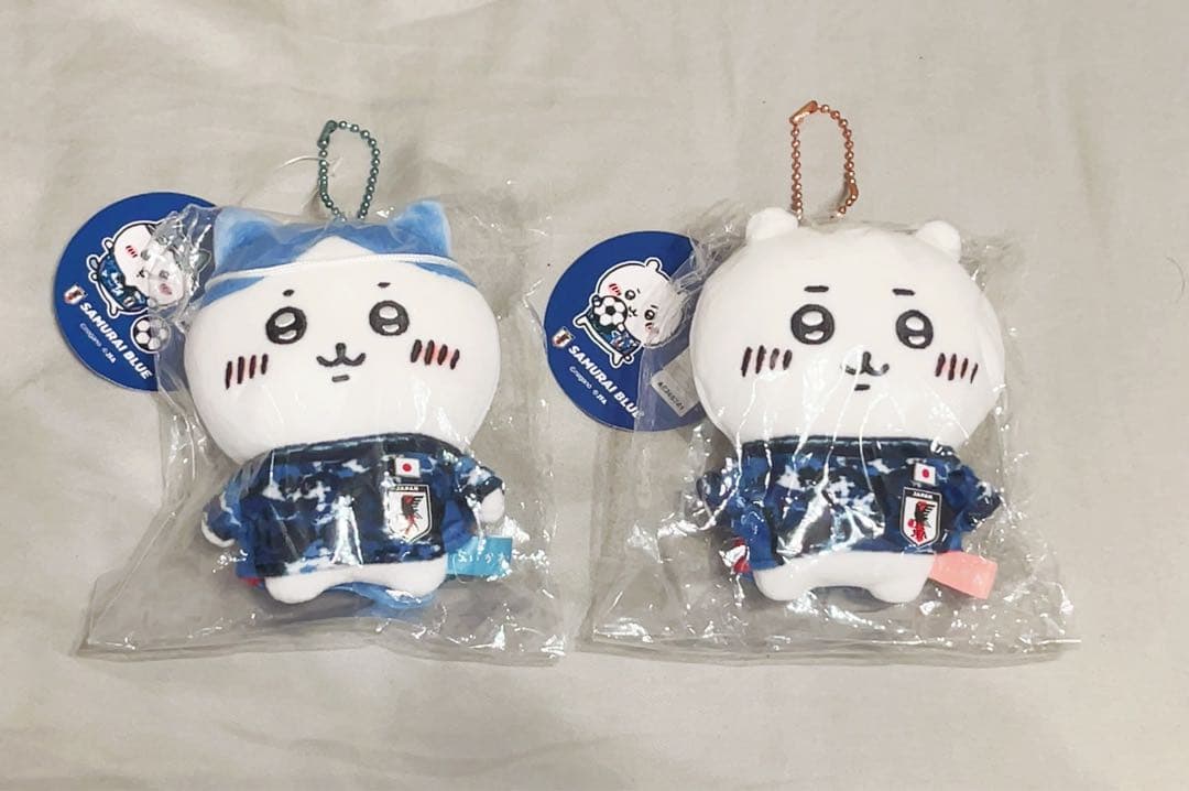 新品タグ付）ちいかわ ハチワレ サッカー 日本代表Ver セット ミニマスコット