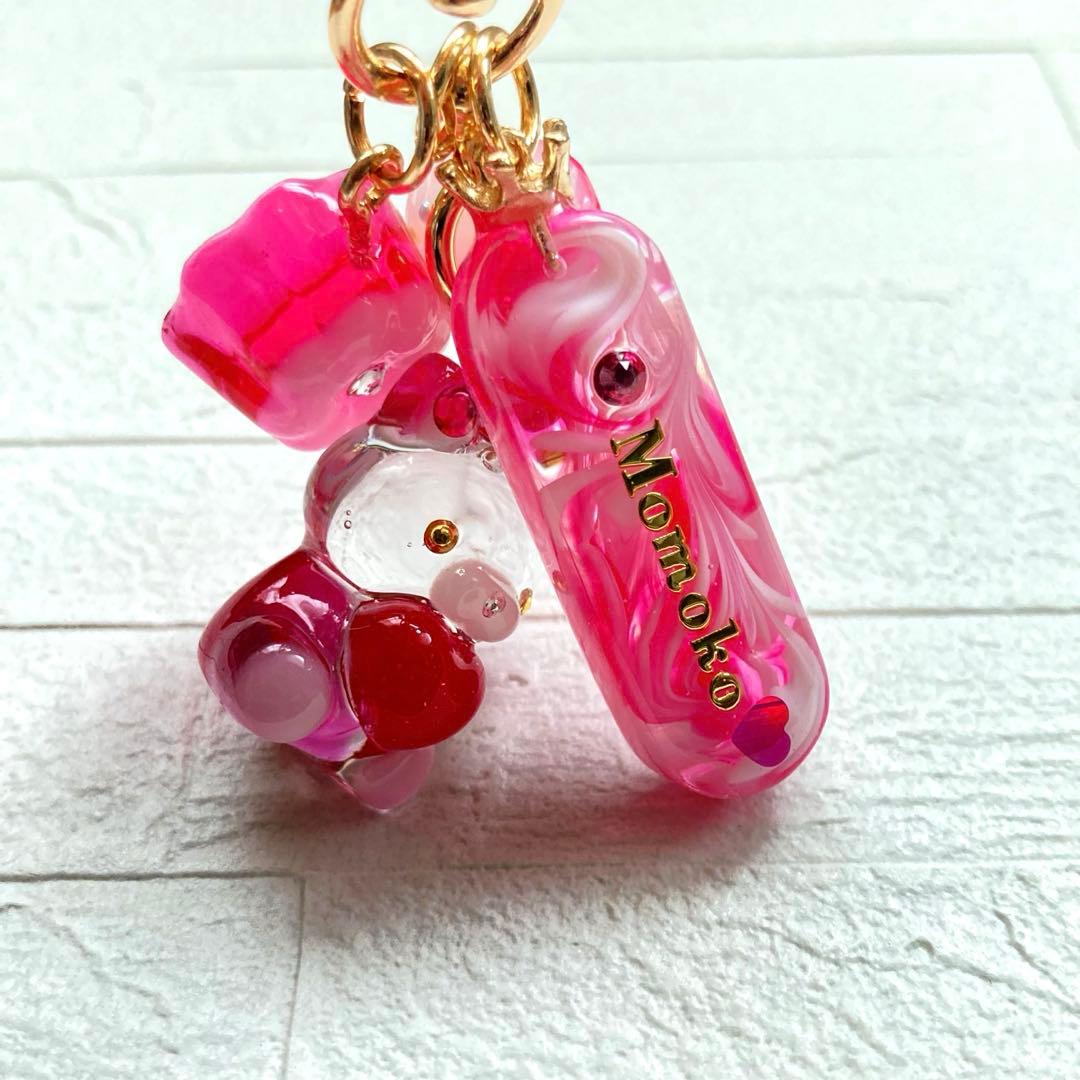 メロちゃんページ　名入れチャーム　レジンキーホルダー 5点