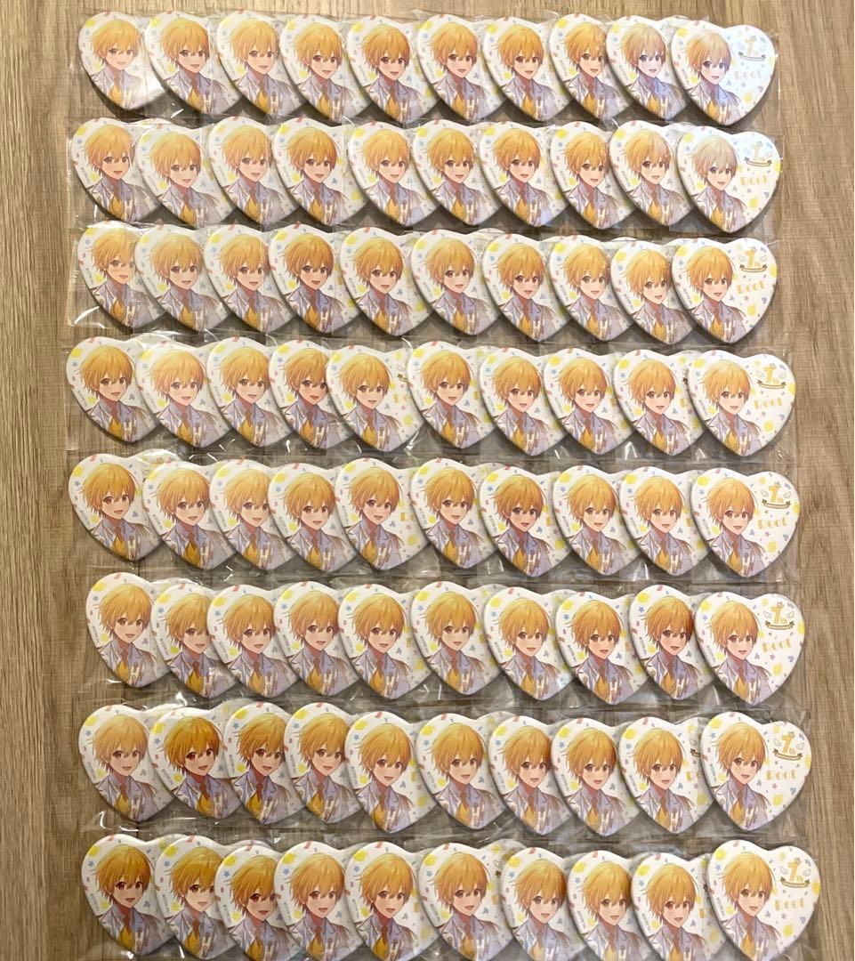 すとぷり るぅと 7周年 ハート缶バッジ 80