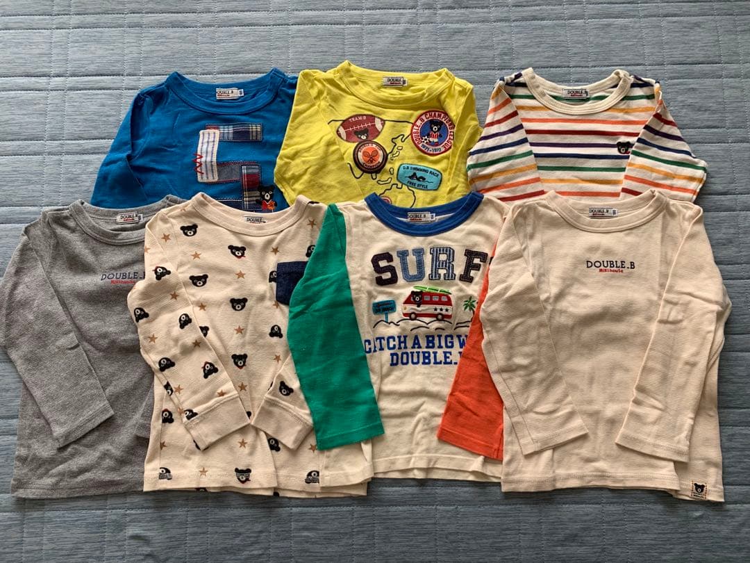 【naaana】　ミキハウス／ダブルビー　トレーナー &ロンTセット