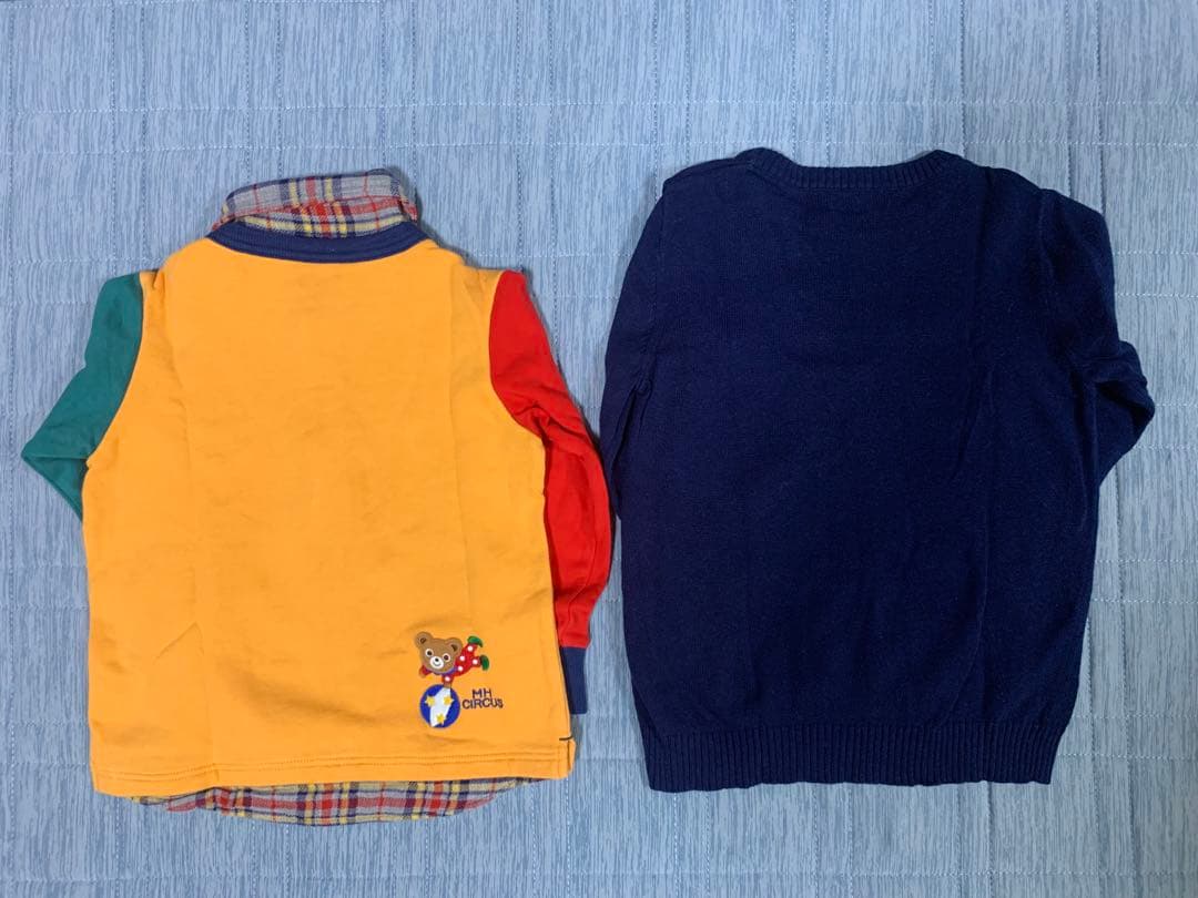 【naaana】　ミキハウス／ダブルビー　トレーナー &ロンTセット