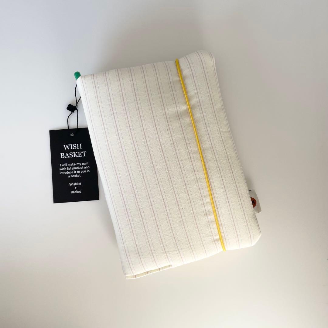 早い者勝ち　韓国　バインダー　カバー　貯金　現金管理　黄色　ストライプ