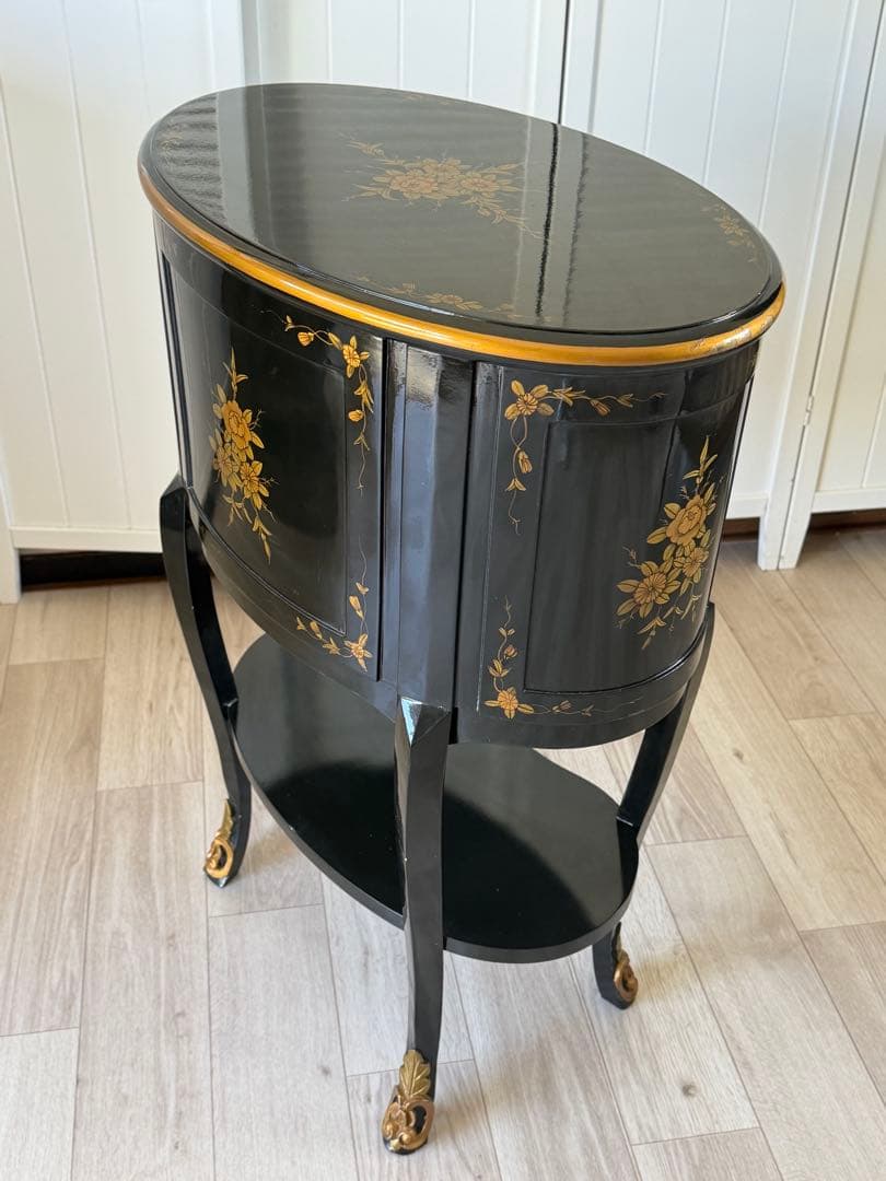 猫脚キャビネット アンティーク 3段引き出し 花台　電話台 レトロ