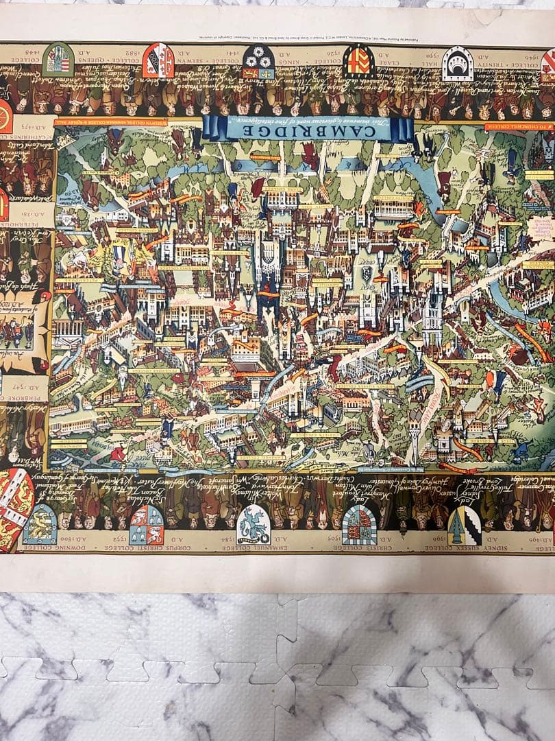 ケンブリッジ ヴィンテージ 絵地図 地図 ポスター