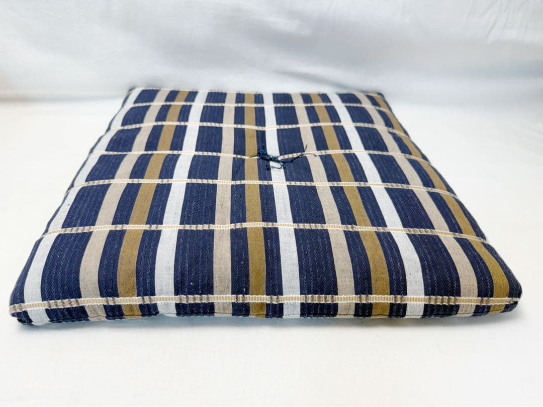 未使用 茶道具 茶席用 和調柄 吉野格子 手作り 座布団 10枚組 敷物 紙箱