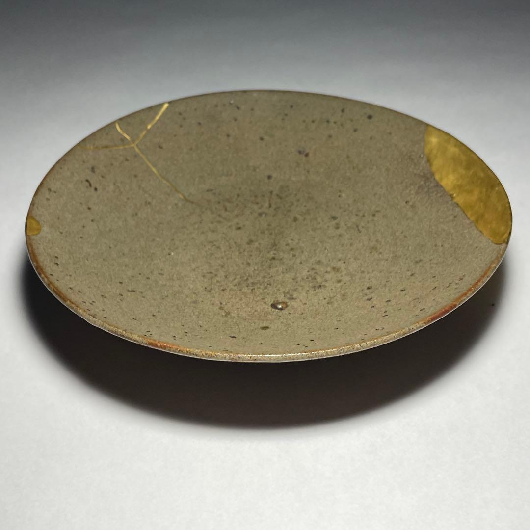 ◆素晴らしい金継ぎ 古唐津平茶碗 無地 伝世 桃山時代〜江戸時代初期 茶道具◆