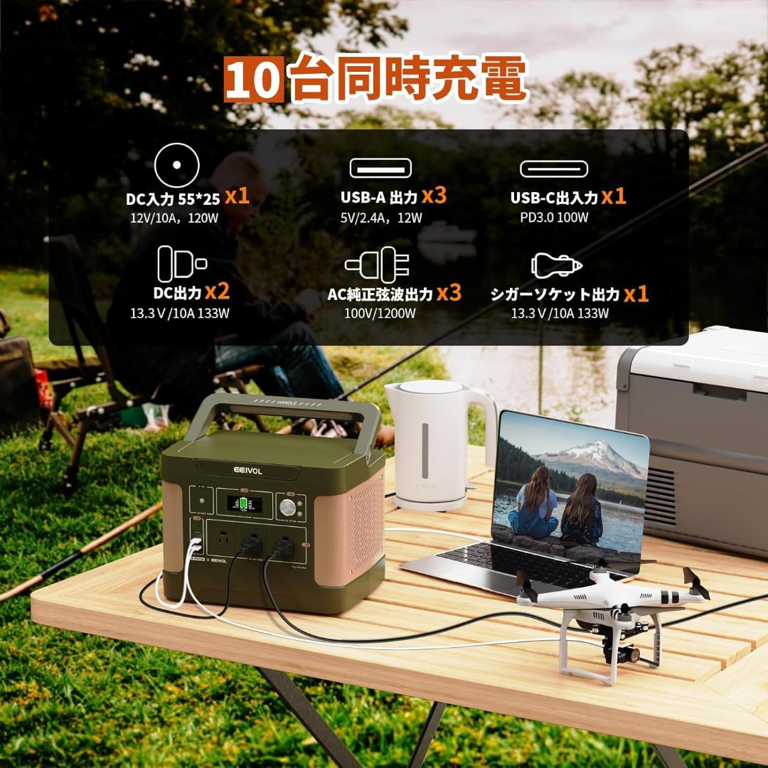 全新品・EEIVOLポータブル電源 1024Wh