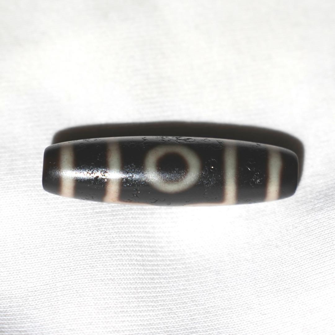 老天珠　三眼天珠 老天珠の馬蹄痕 老鉱瑪瑙 男女兼用