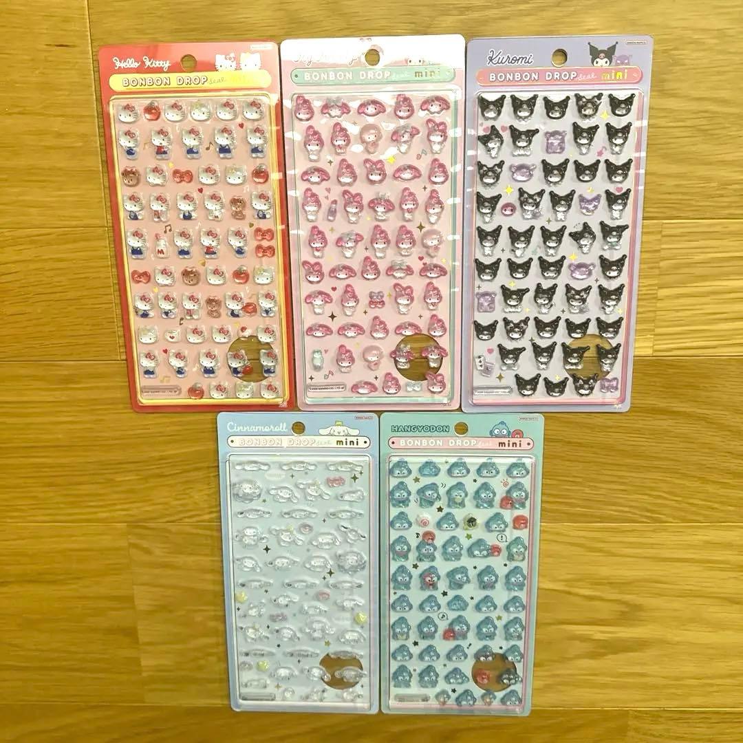 【正規品】ボンボンドロップシール ミニ サンリオ 5点セット　ボンドロ