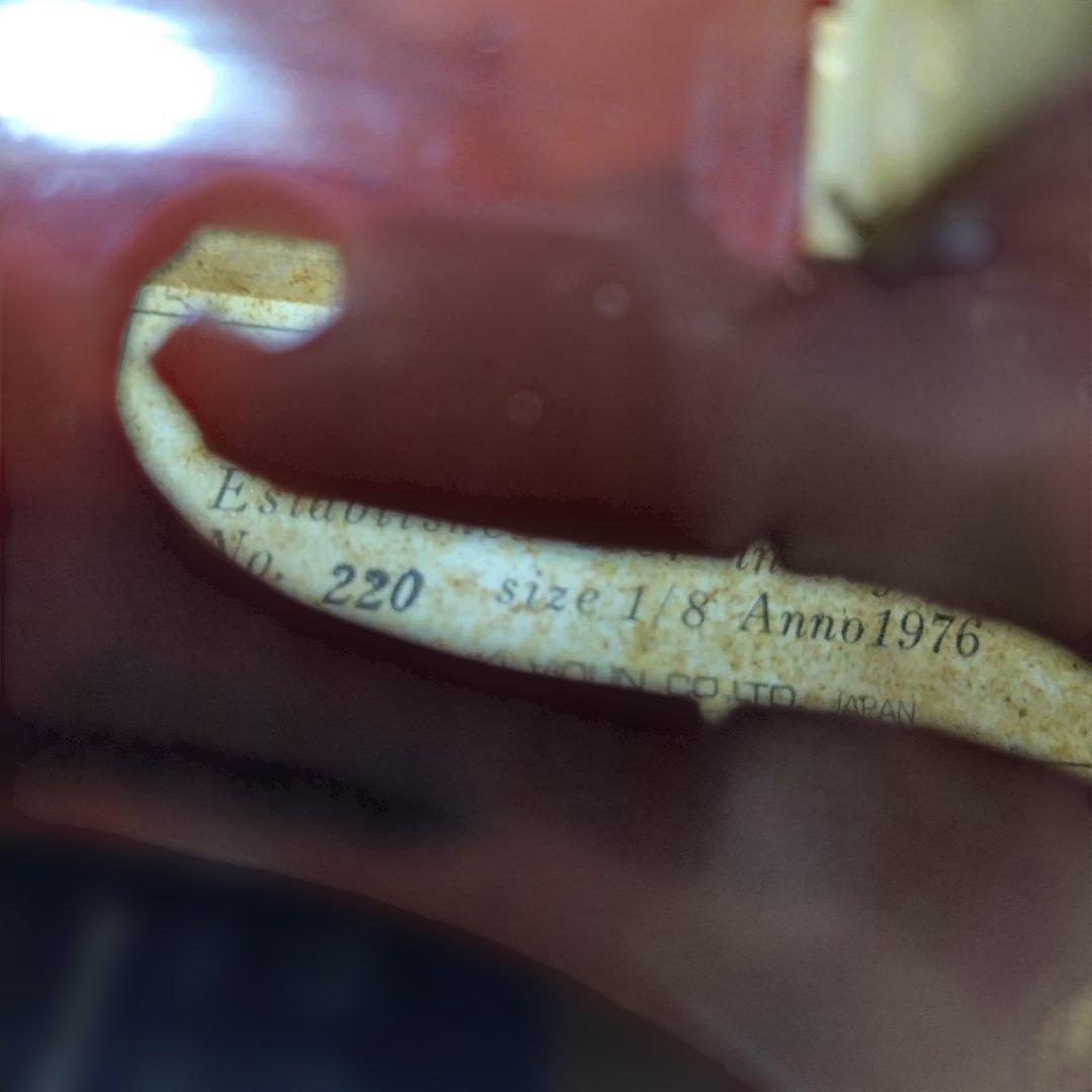 ♥５才前後の子供用♥スズキバイオリン1/8♥品番220♥弓、ケ―ス、松脂付き