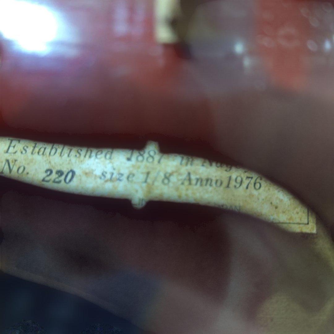 ♥５才前後の子供用♥スズキバイオリン1/8♥品番220♥弓、ケ―ス、松脂付き