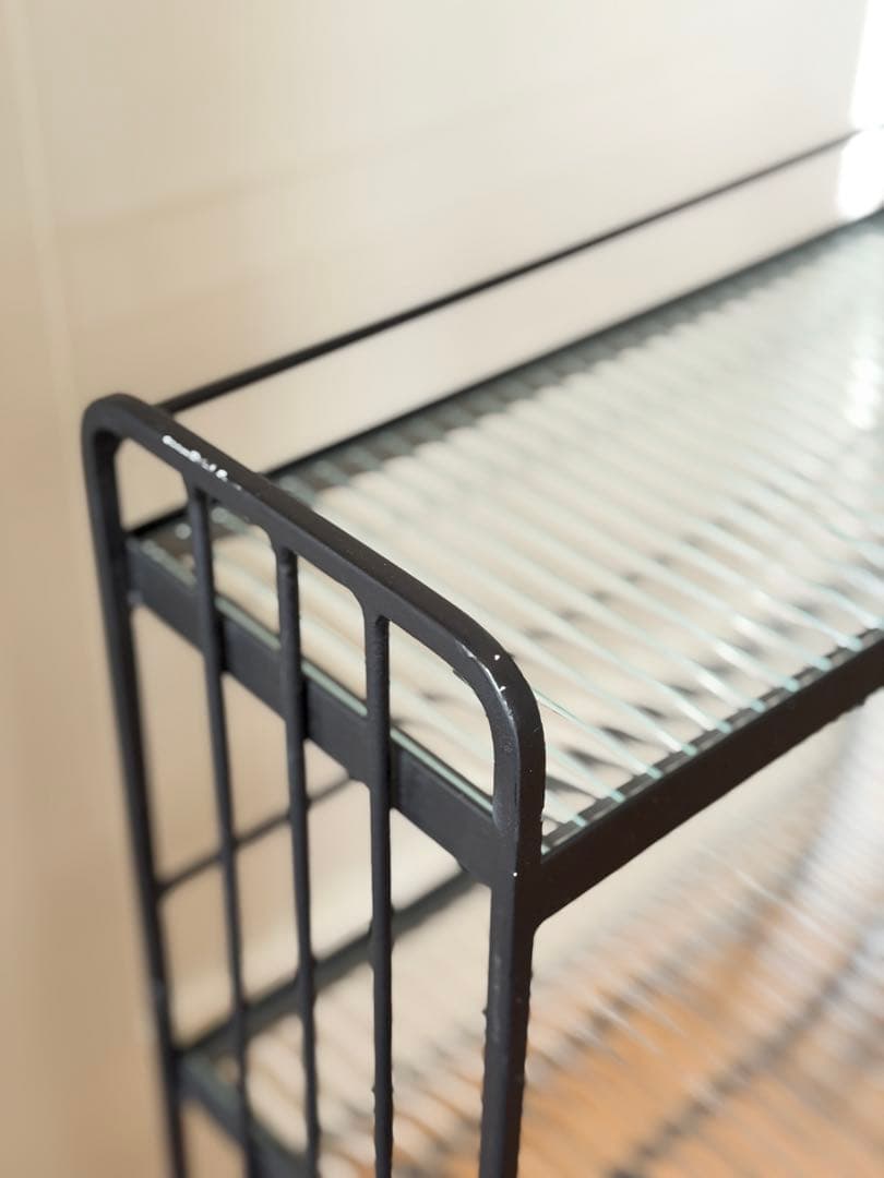 【unico】アイアン×ガラスのサイドテーブル