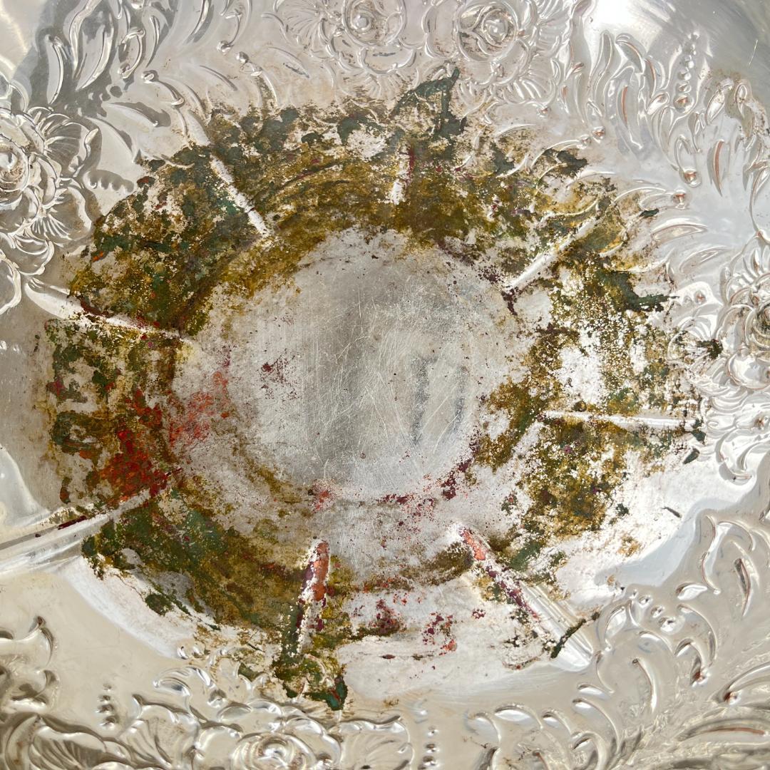 【英国】 ライオンのローズボウル / センターピース 直径27cm 花器